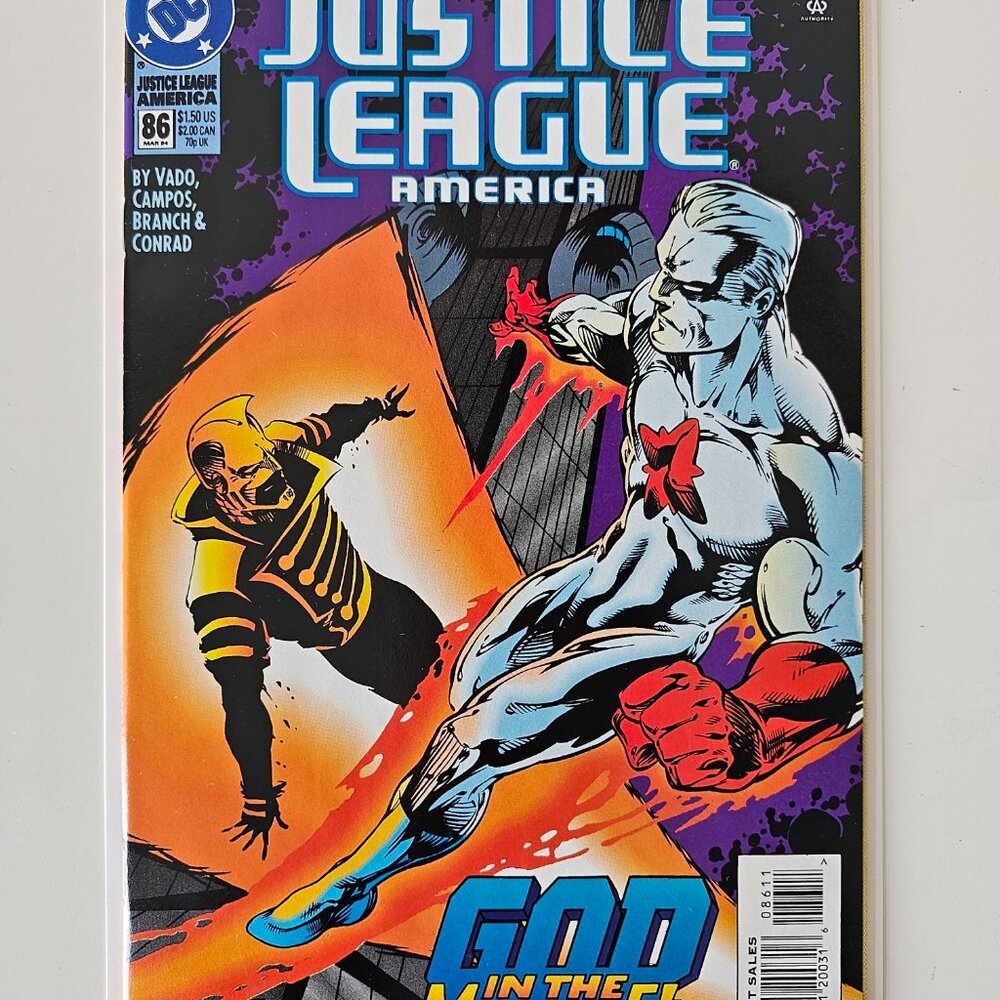JUSTICE LEAGUE America #86 Mar 1994 DC Comics God In The Machine! VF/NM